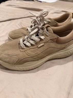 Vans Sand Suede Low-Top Sneakers in Beige